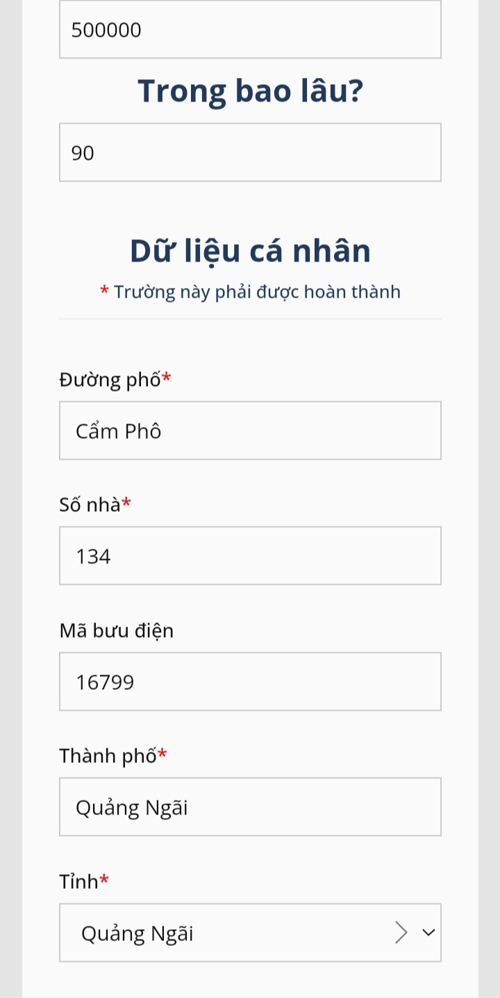 Cung cấp khoản vay phù hợp 