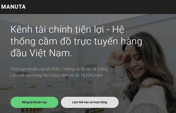 Giao diện trang web Manuta