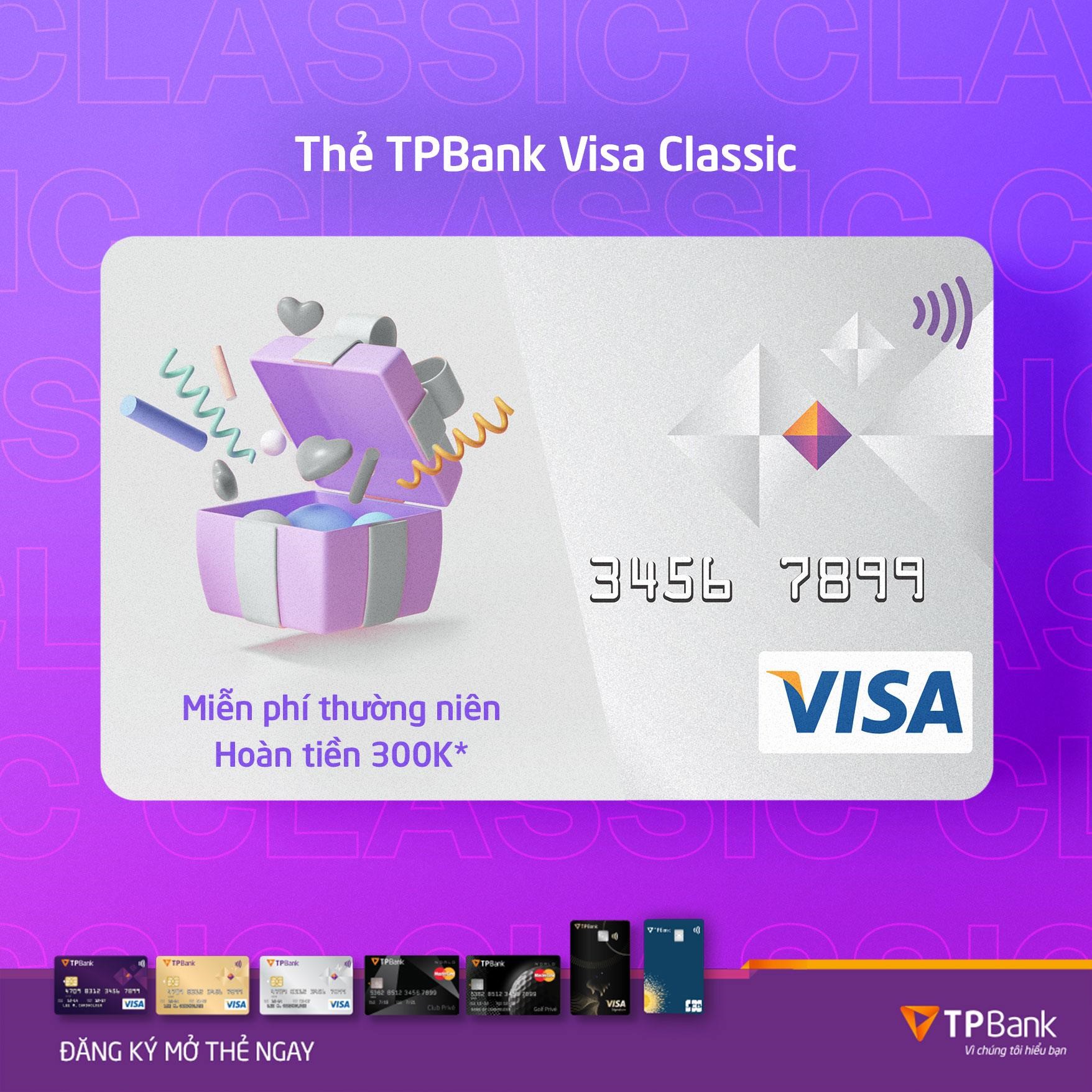 Hình ảnh thẻ tín dụng Visa TPBank tiêu chuẩn 