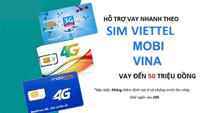 sim nhà mạng nào được hỗ trợ vay