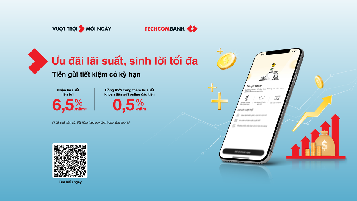 Tùy thuộc vào từng sản phẩm, thời gian gửi tiền mà lãi suất gửi Techcombank sẽ khác nhau