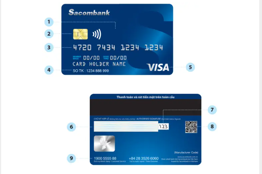 Cách xem thông tin trên thẻ tín dụng Sacombank