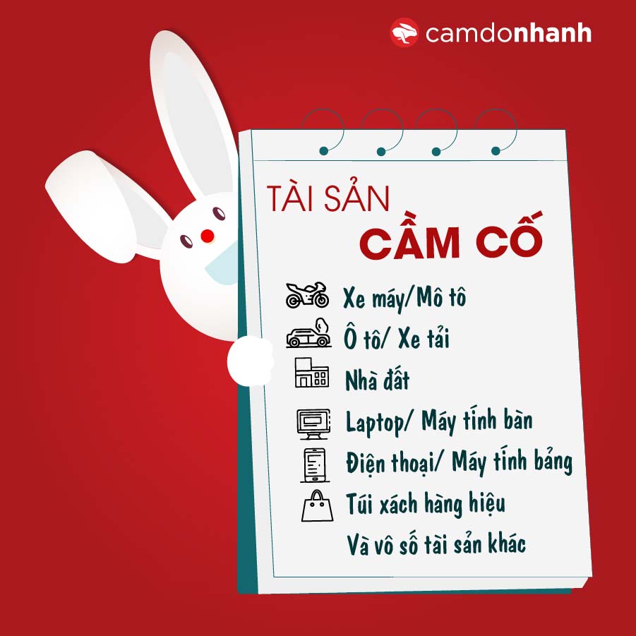 thông tin tài sản có thể thế chấp tại camdonhanh