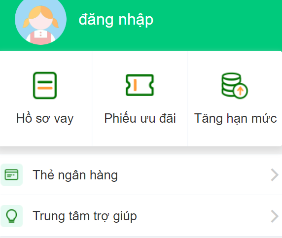 Giao diện app Vay Tận Tay Pro