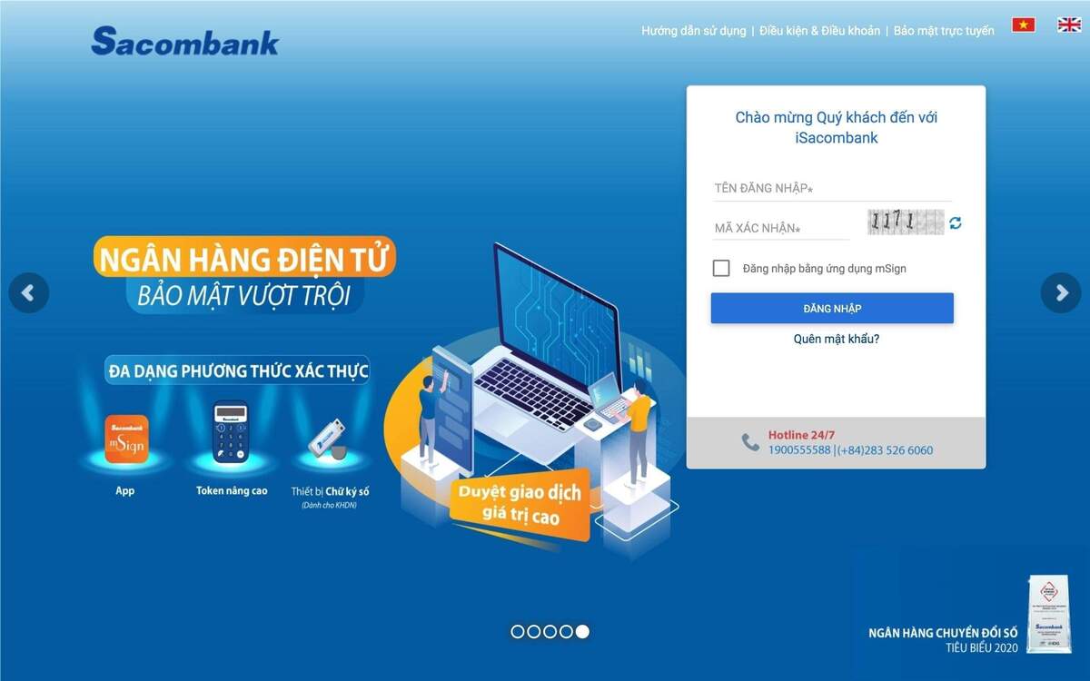Chủ thẻ có thể chuyển tiền online qua Internet Banking