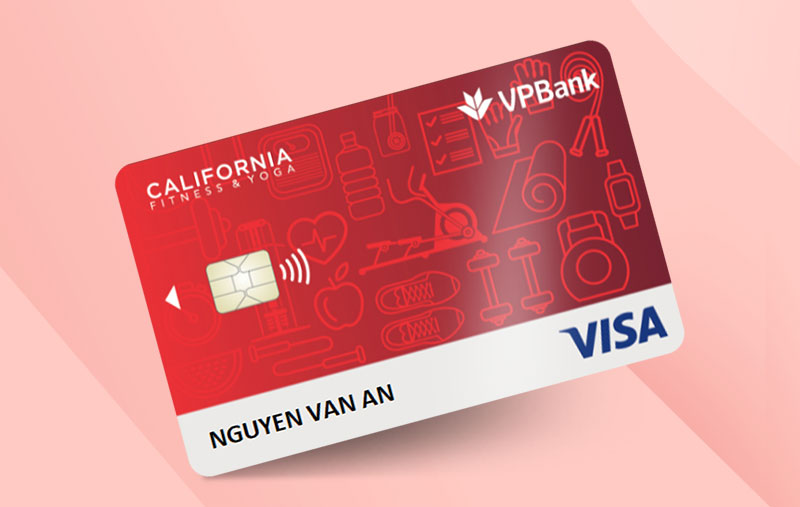 Hình ảnh thẻ tín dụng VPBank California Fitness Visa Platinum