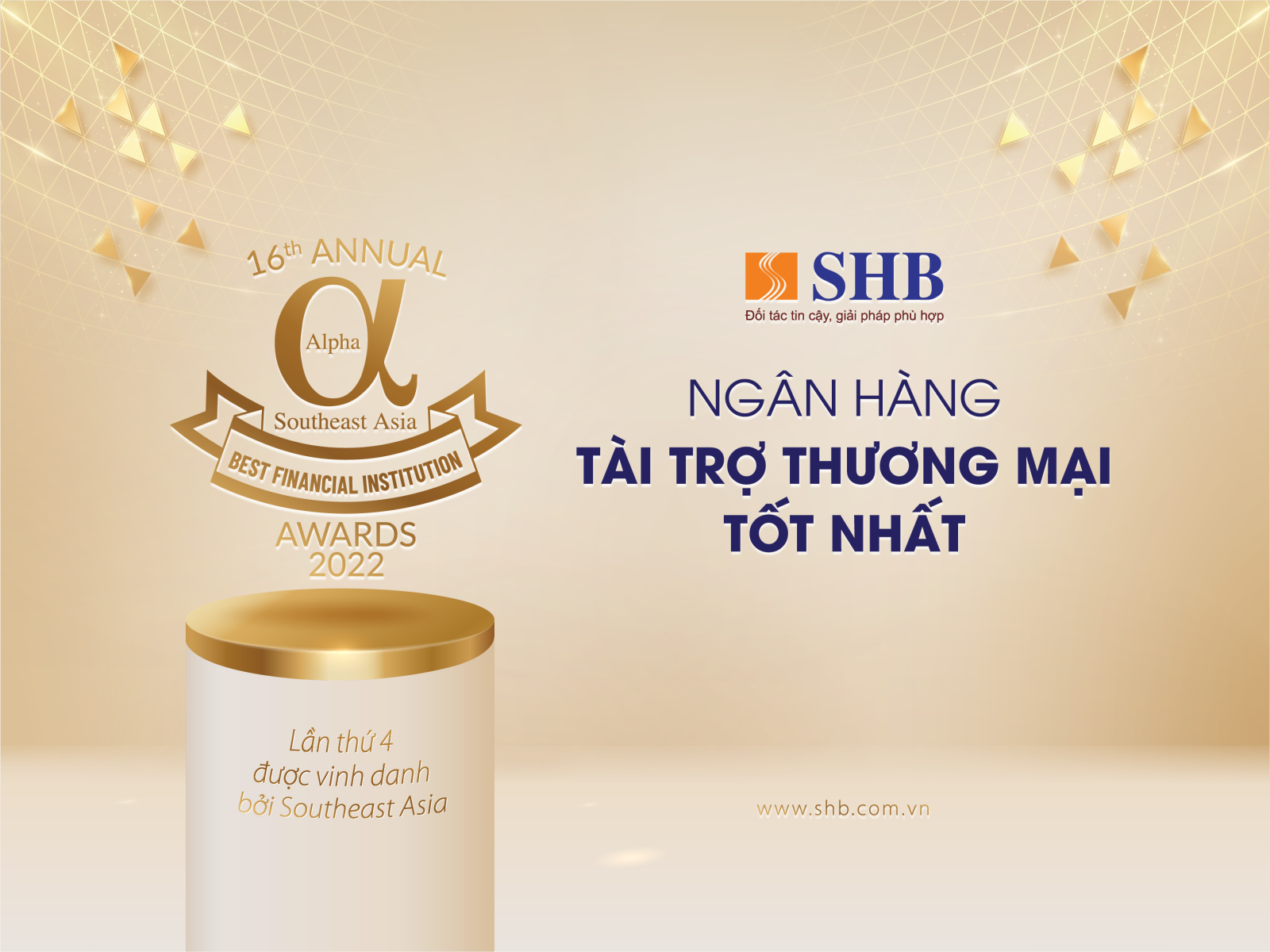 SHB đạt được nhiều giải thưởng danh giá ở trong và ngoài nước