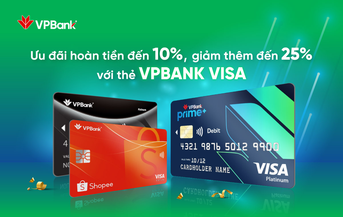 Tận hưởng nhiều ưu đãi hấp dẫn khi sở hữu VPBank Visa Platinum Travel Miles