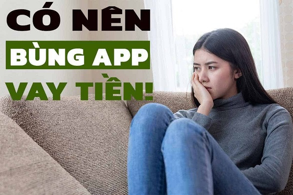 Hệ quả bùng nợ app vay tiền online.